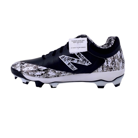New Balance Pedroia TPU Mens Molded Baseball Cleats - Black/Digital Camo - Picture 6 of 9
